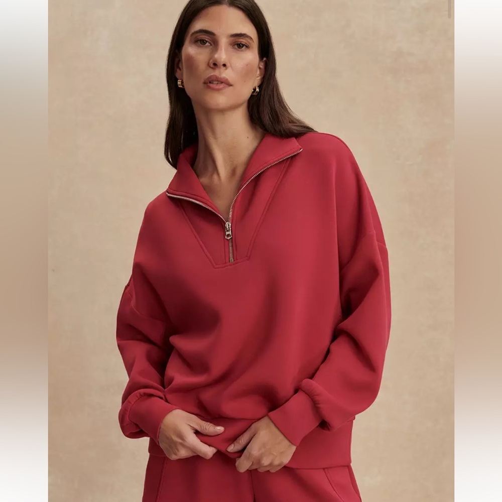 Varley women’s Half-Zip Sweatshirt - Dusty Rose